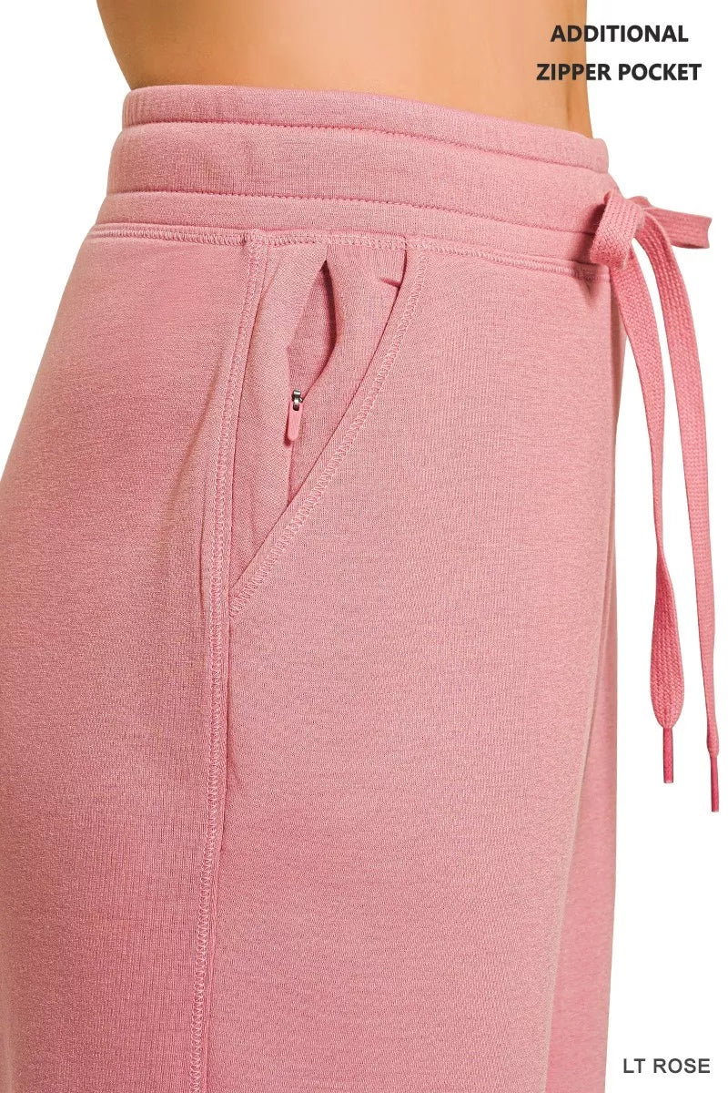 Side Out Scuba Joggers in Light Rose