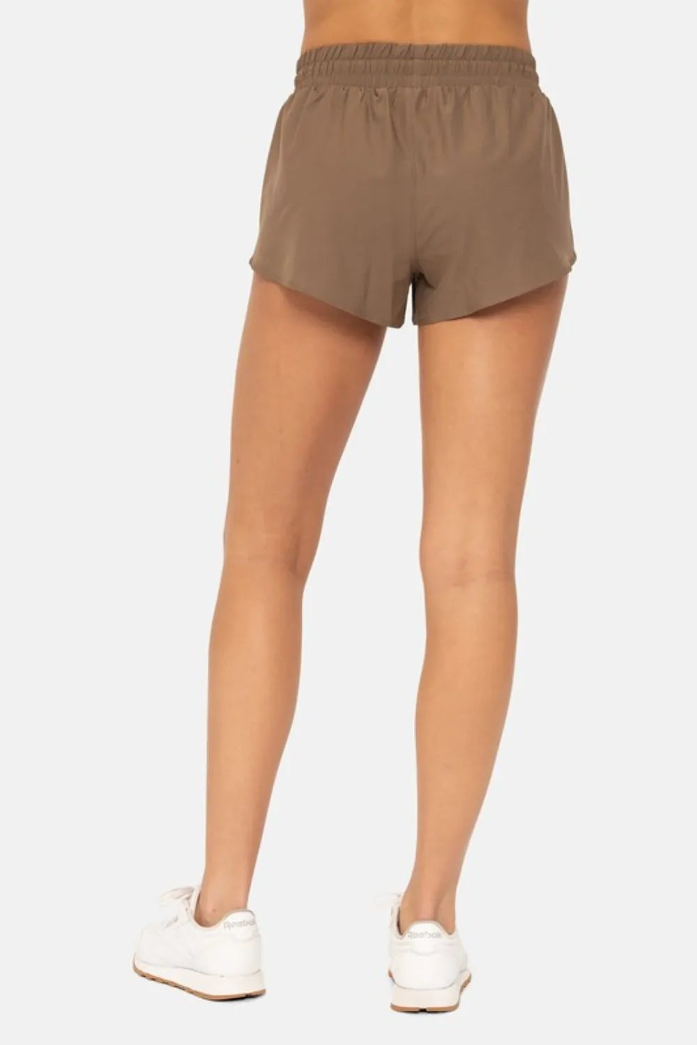 Drop Shot Drawcord Mini Shorts in Java
