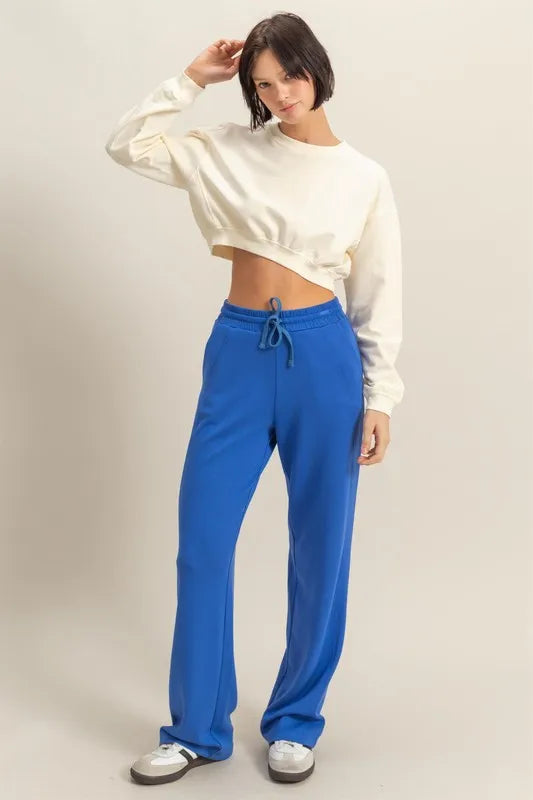 Warm-Up Crew Crop Sweatshirt in White