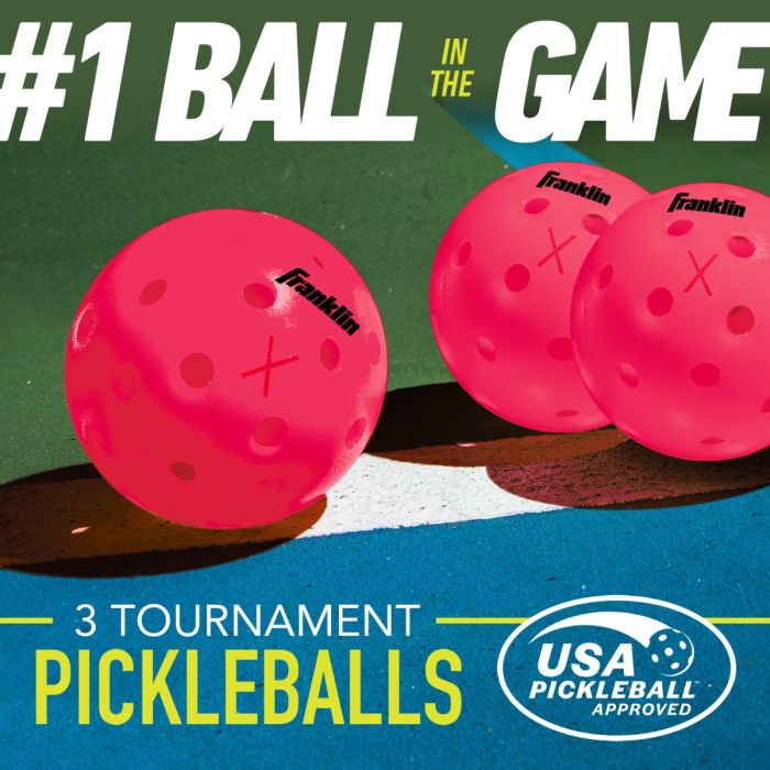 Franklin: X-40 Outdoor Pickleball - 3 Pack - Pink
