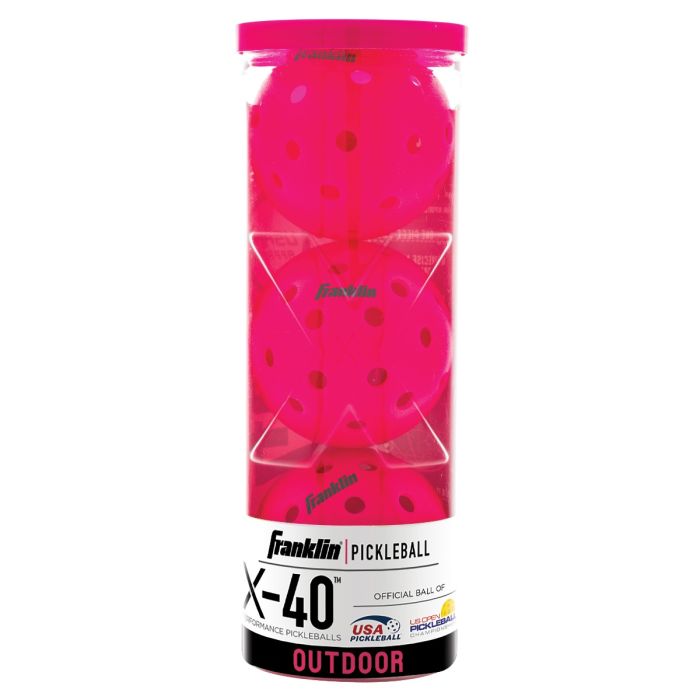 Franklin: X-40 Outdoor Pickleball - 3 Pack - Pink