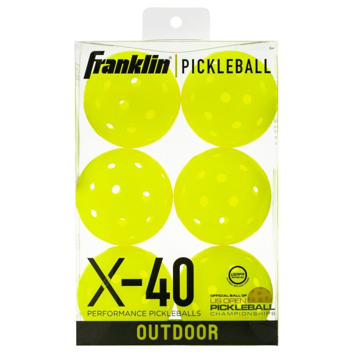 Franklin: X-40 Outdoor Pickleball - 6 Pack - Optic