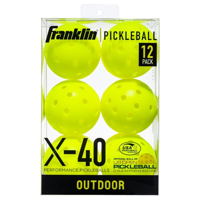 Franklin: X-40 Outdoor Pickleball - 12 Pack - Optic