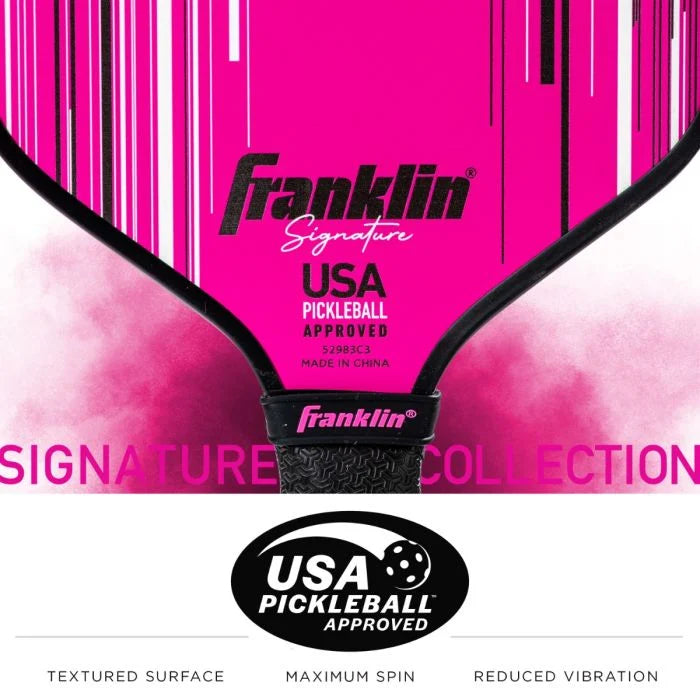 Signature Series Fiberglass Pickleball Paddle with MaxGrit® 16mm (Pink)