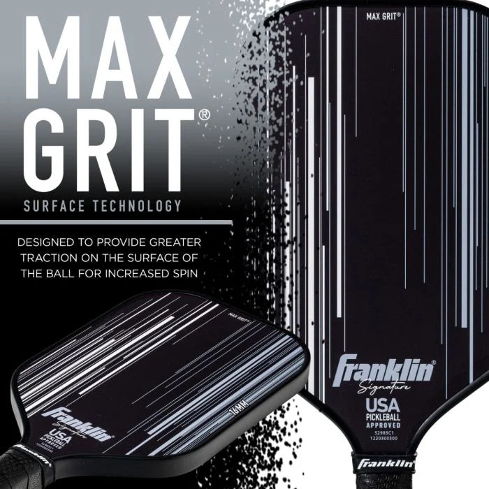Signature Series Fiberglass Pickleball Paddle with MaxGrit® 16mm (Black)