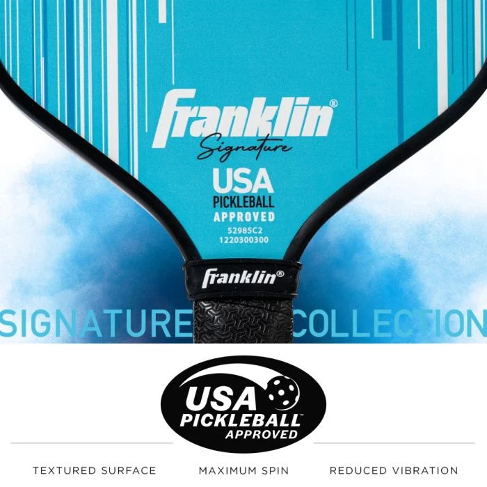 Signature Series Fiberglass Pickleball Paddle with MaxGrit® 16mm (Blue)