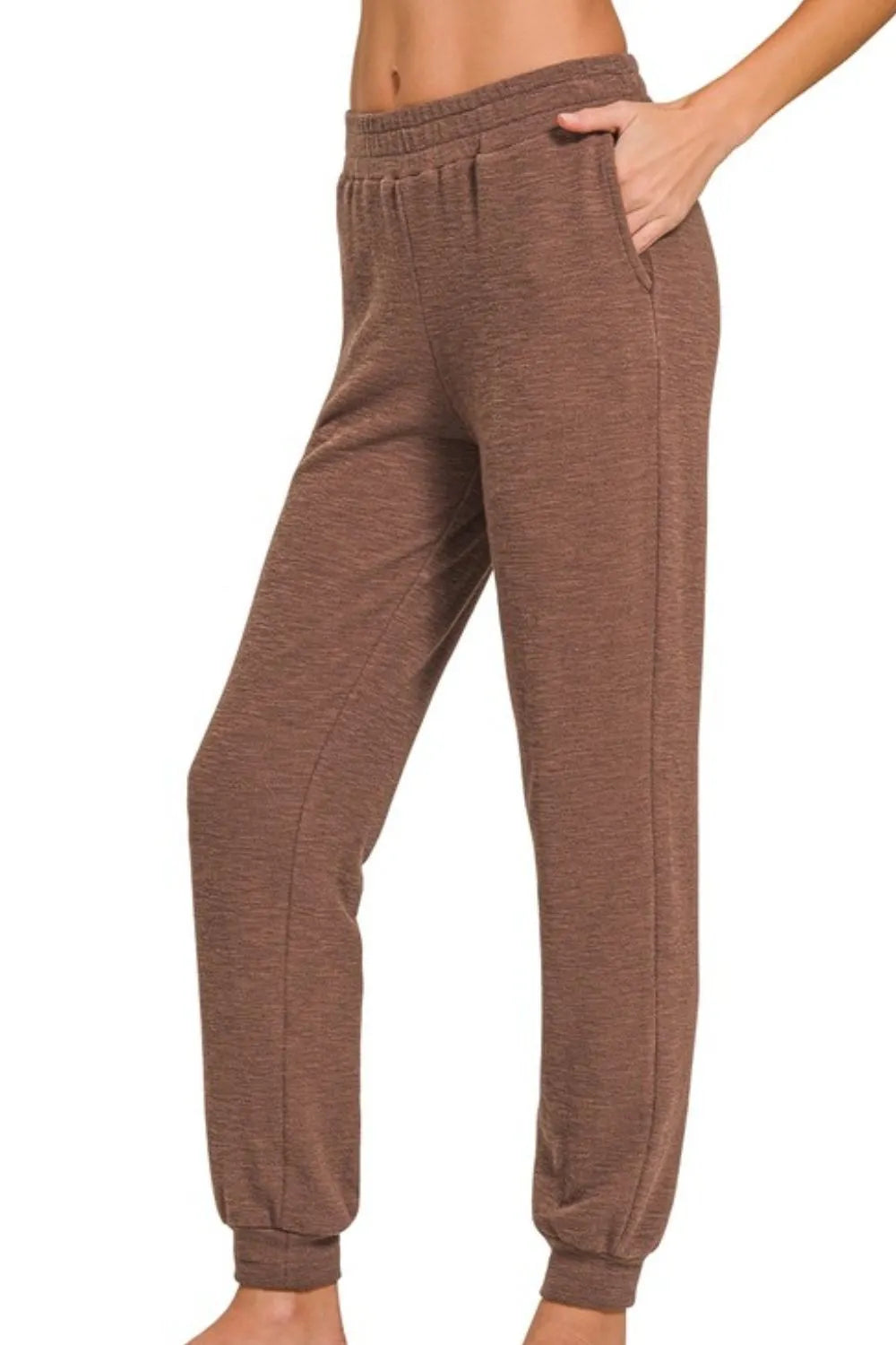Easy Dink Slub Joggers in Brown