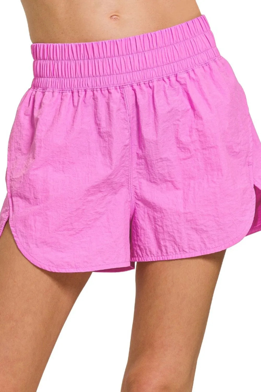 Fast Hands Windbreaker Shorts in Bright Mauve