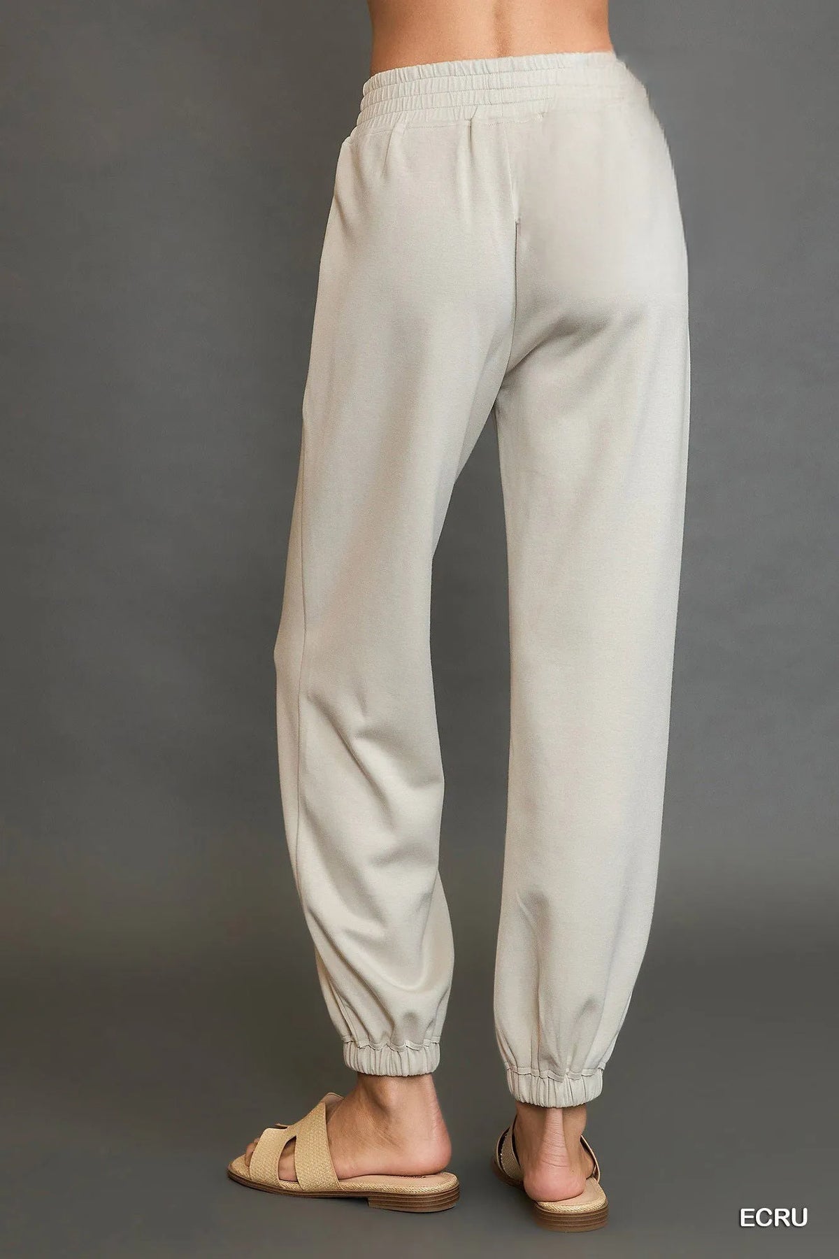 Pickle Path Seamed Jogger Pants in Ecru