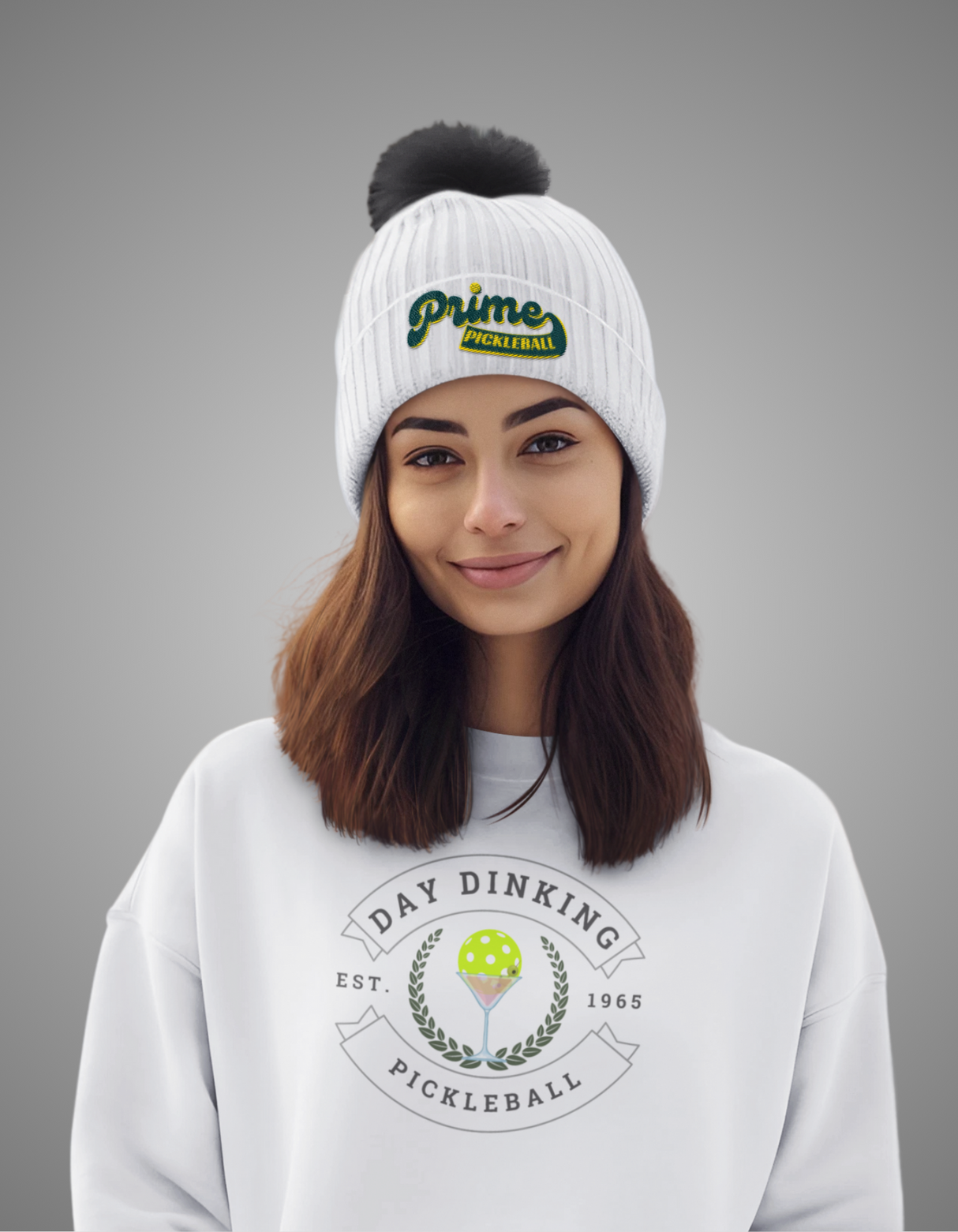 Day Dinking Martini Glass Pickleball Sweatshirt