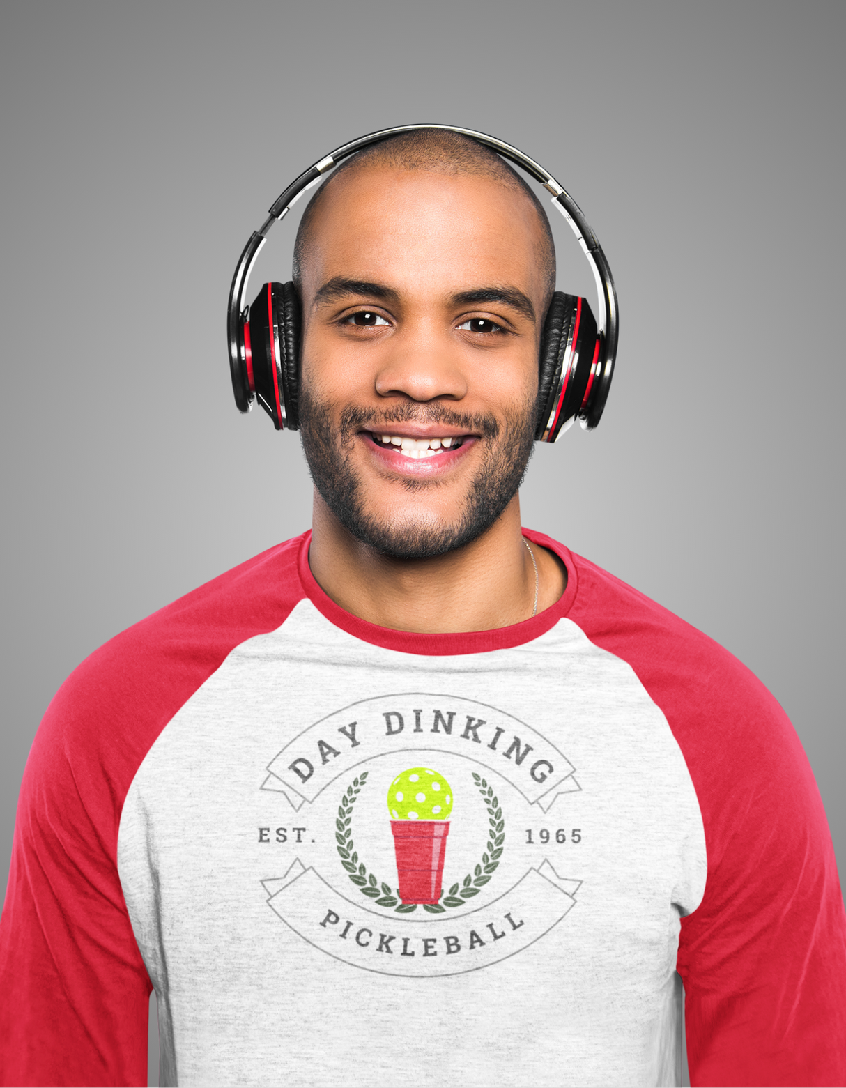 Day Dinking Solo Cup Pickleball 3/4 Sleeve Raglan Shirt