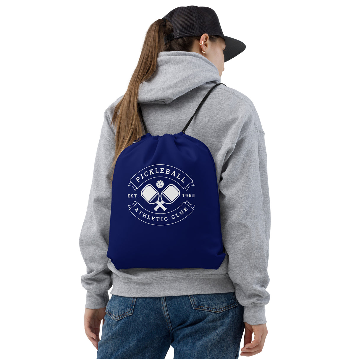 Pickleball Athletic Club Drawstring Bag