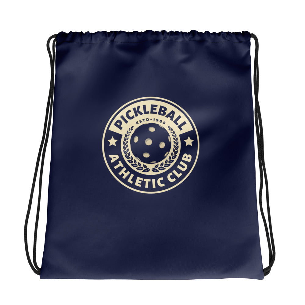 Retro Pickleball Athletic Club Drawstring Bag
