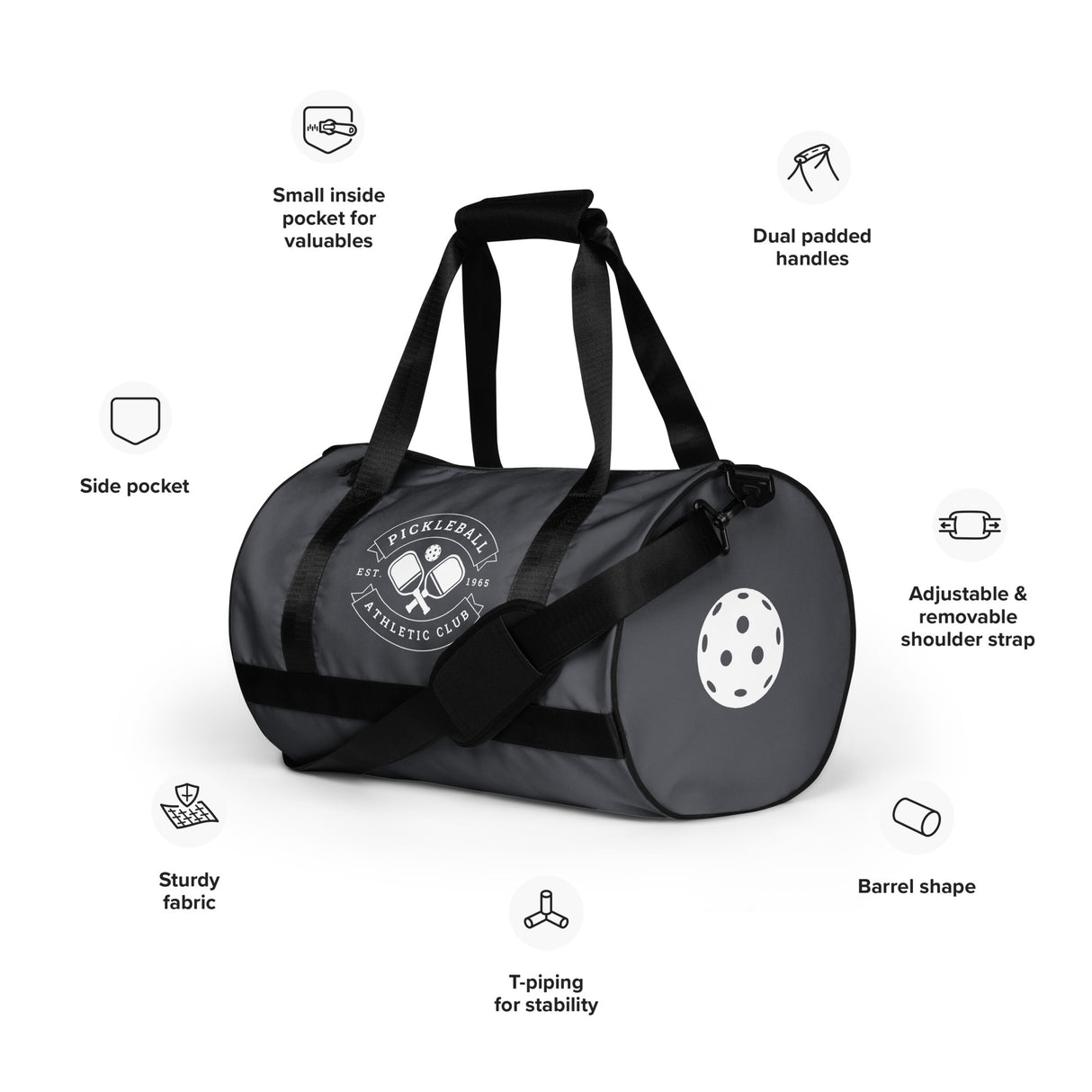 Medium Pickleball Athletic Club Gym Bag