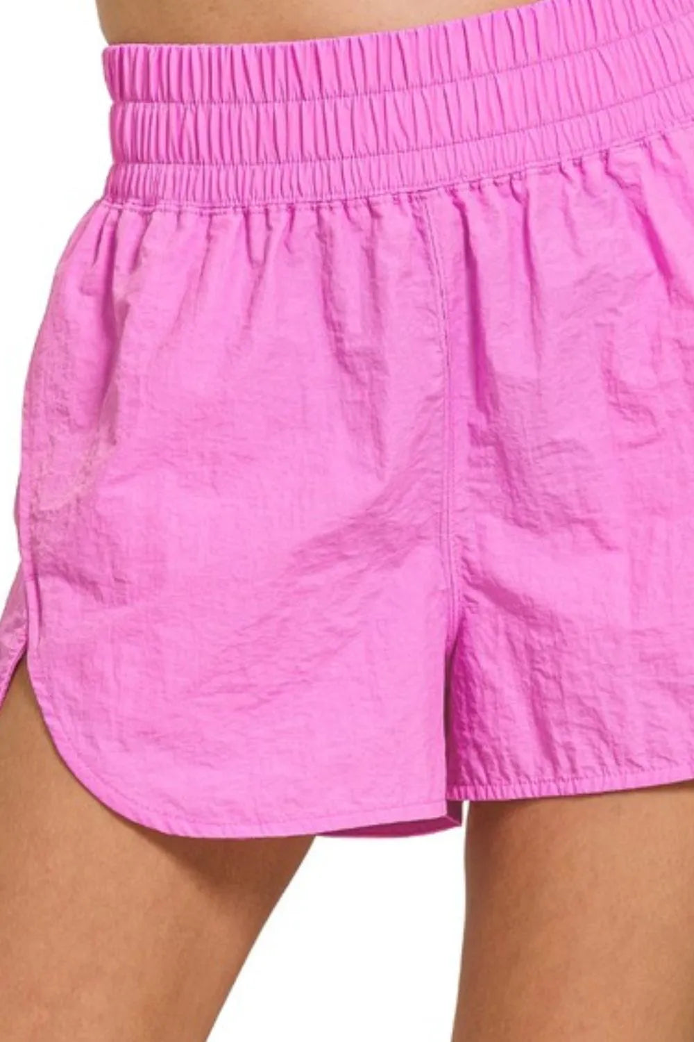 Fast Hands Windbreaker Shorts in Bright Mauve