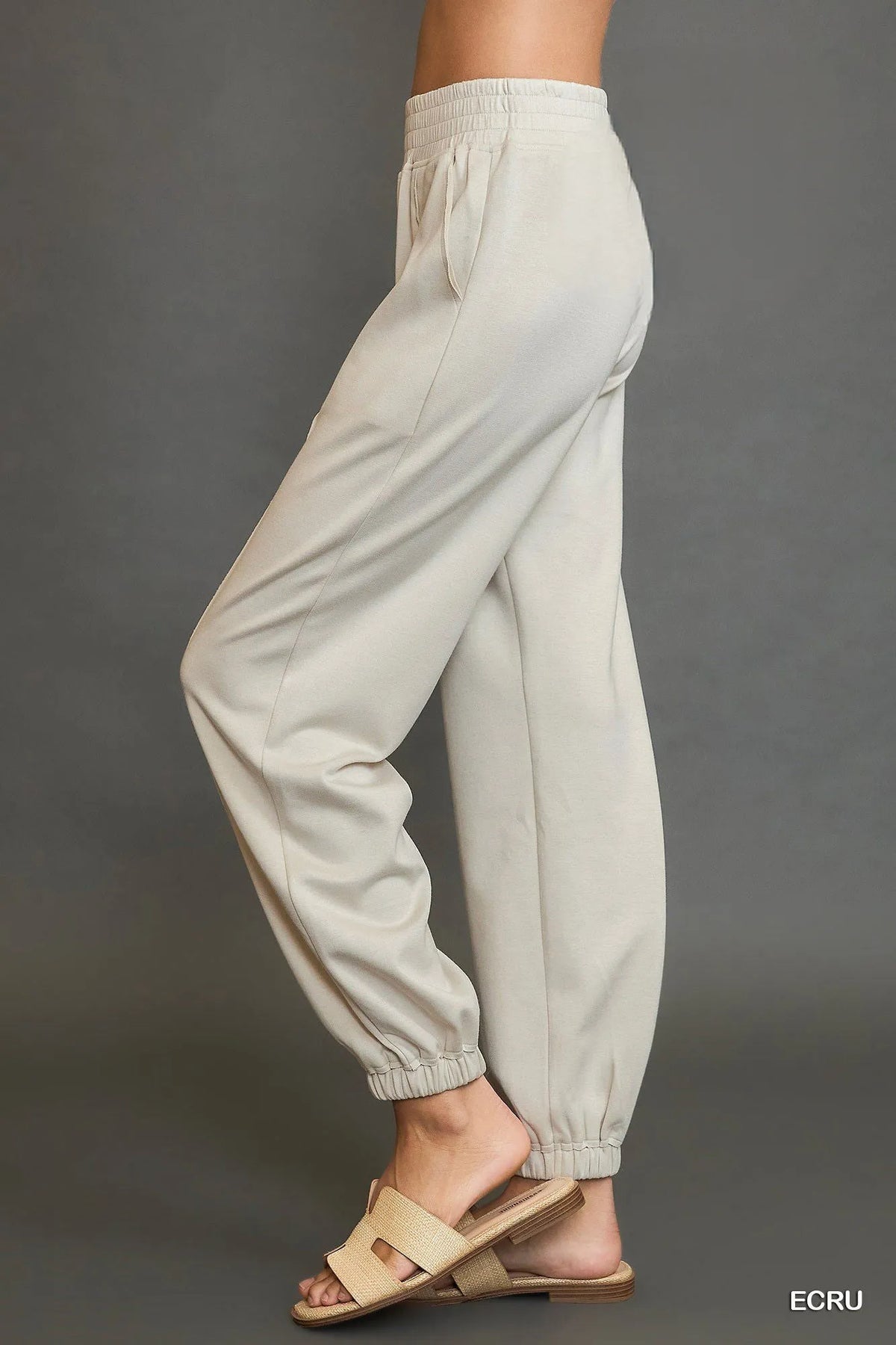 Pickle Path Seamed Jogger Pants in Ecru