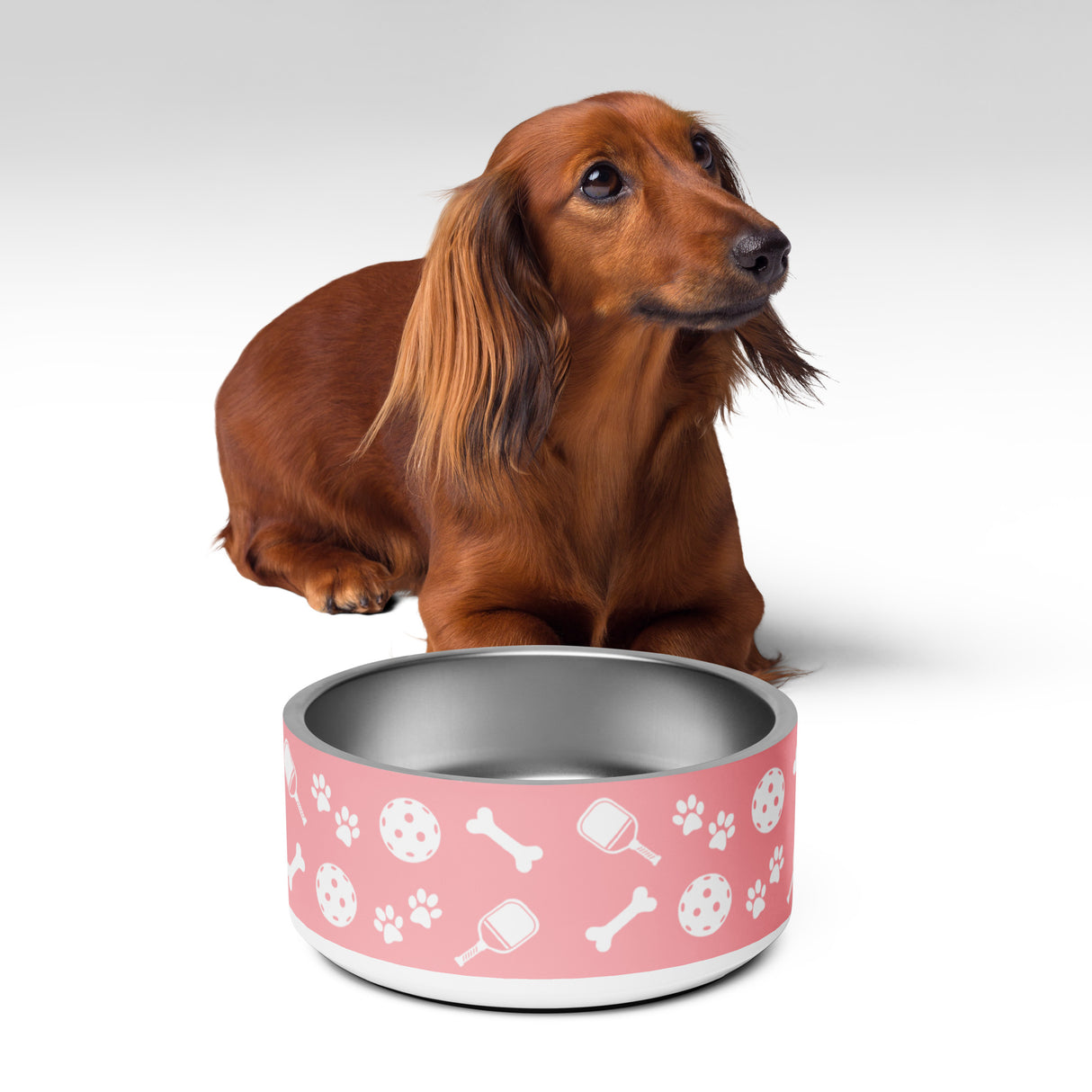 Pickleball Dog Bowl (Pink)