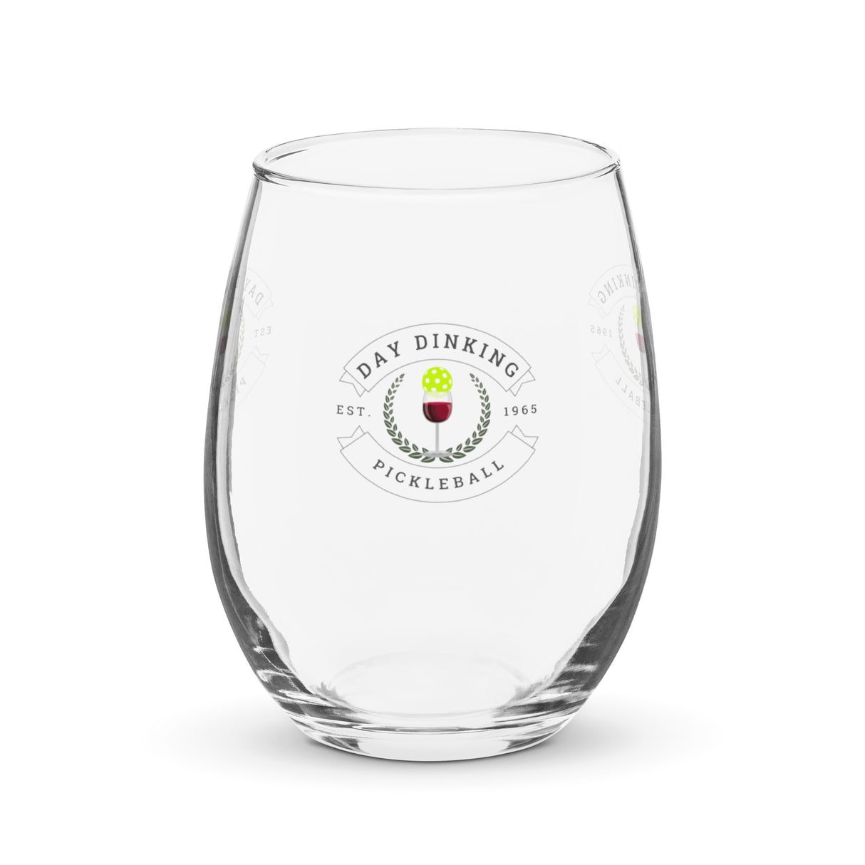 Stemless Pickleball Wine Glass