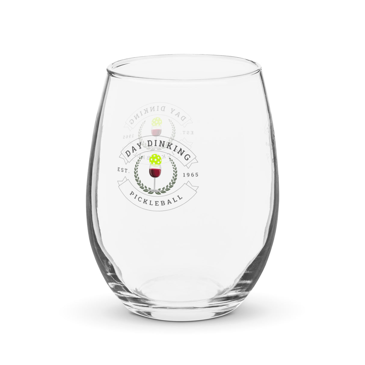 Stemless Pickleball Wine Glass