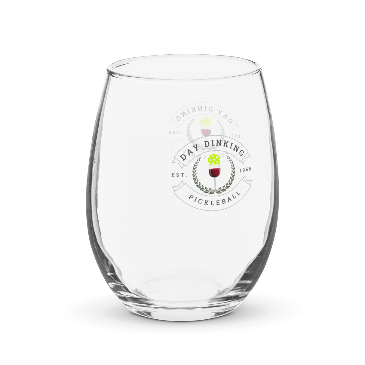 Stemless Pickleball Wine Glass