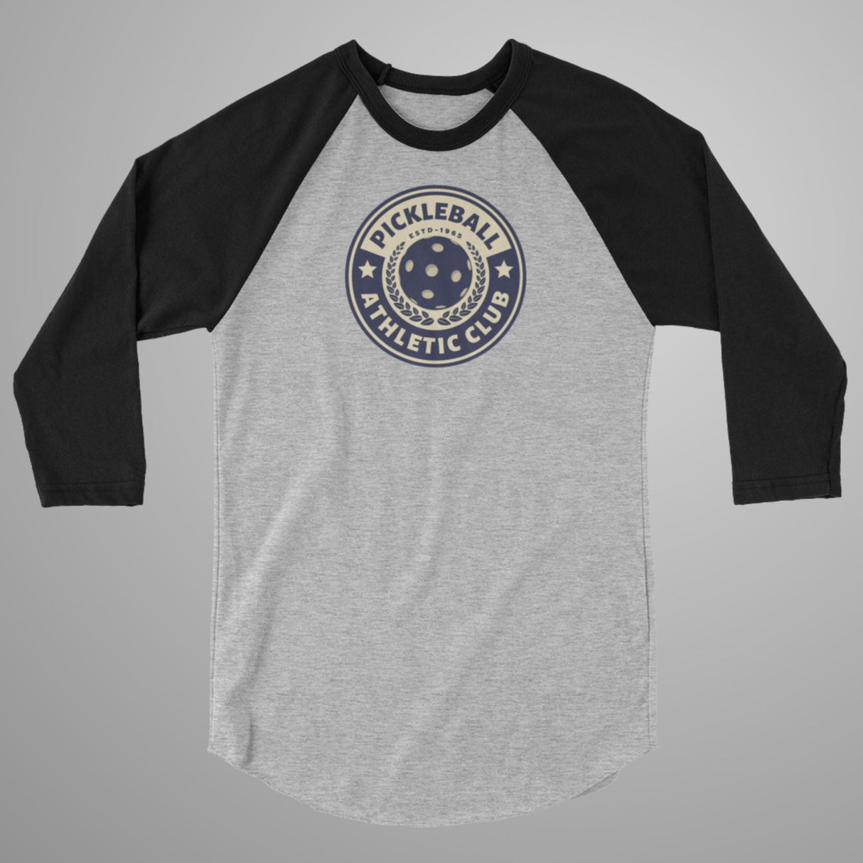 Retro Pickleball Athletic Club 3/4 Sleeve Raglan Shirt
