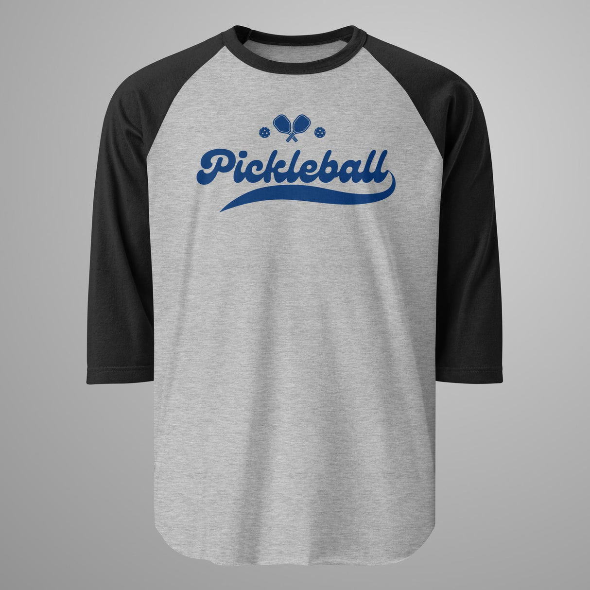 Pickleball Swoosh (Navy) 3/4 Sleeve Raglan Shirt