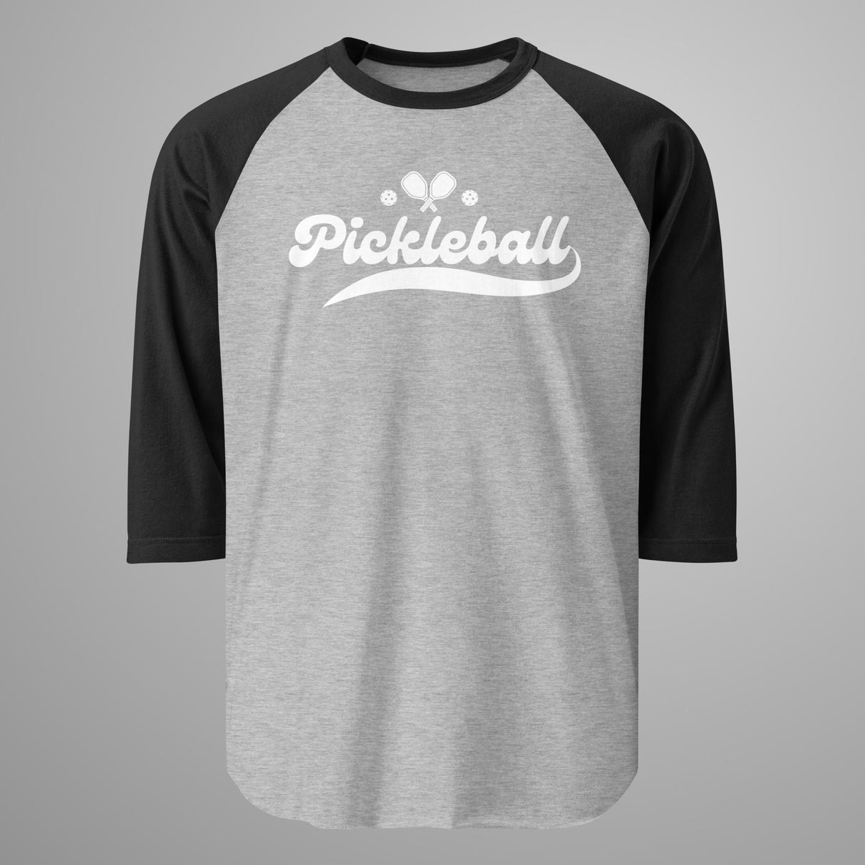 Pickleball Swoosh (White) 3/4 Sleeve Raglan Shirt