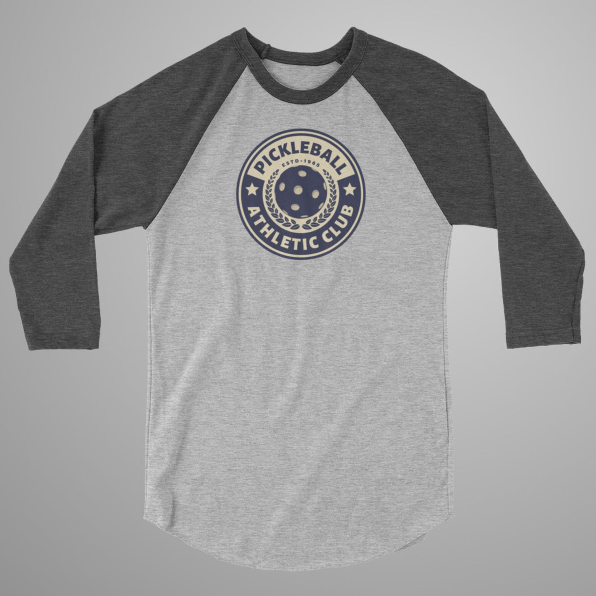 Retro Athletic Club Pickleball 3/4 Sleeve Raglan Shirt