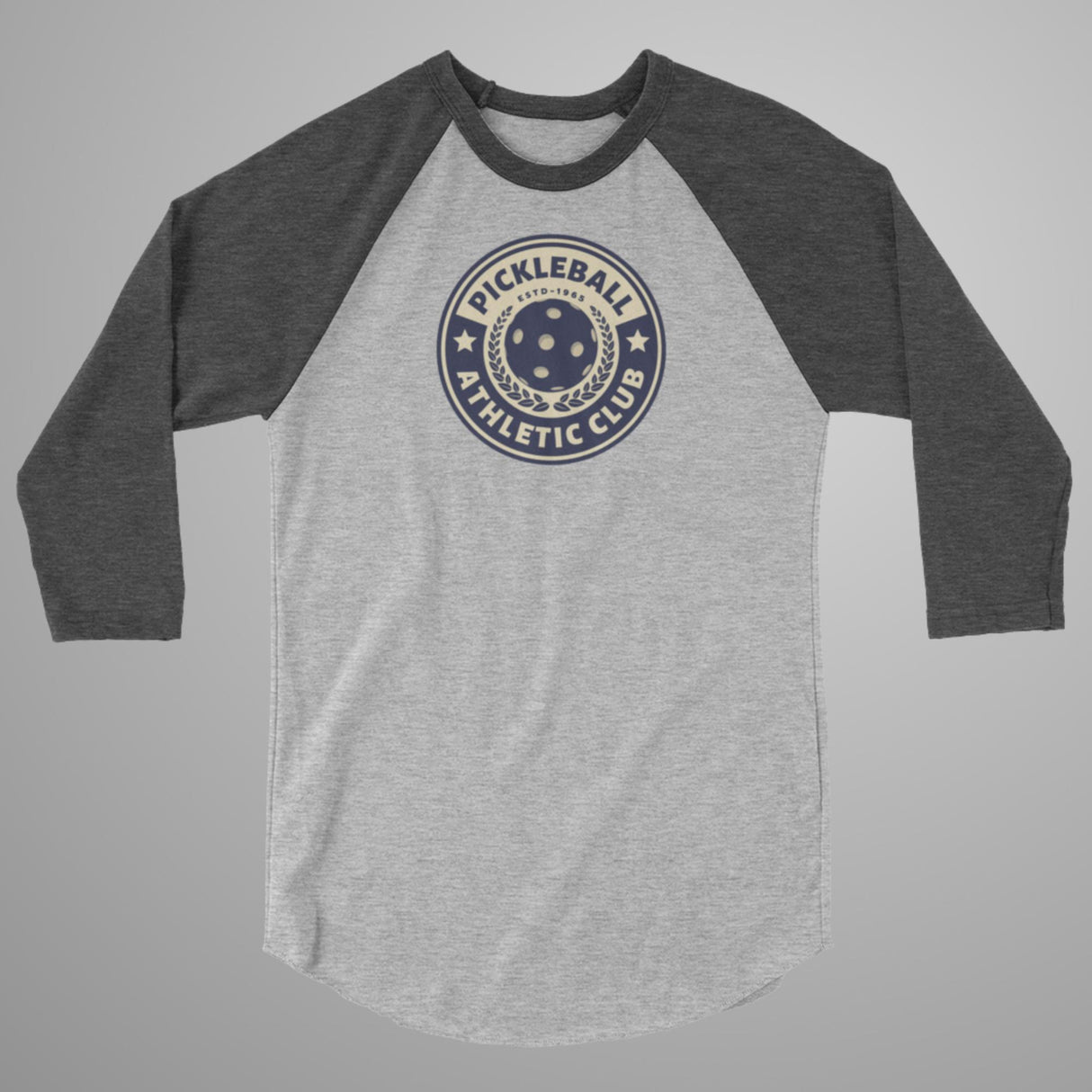 Retro Pickleball Athletic Club 3/4 Sleeve Raglan Shirt