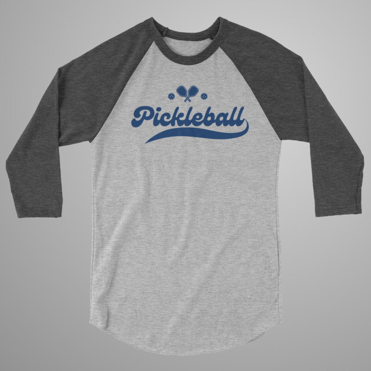Navy Picklleball Swoosh 3/4 Sleeve Raglan Shirt