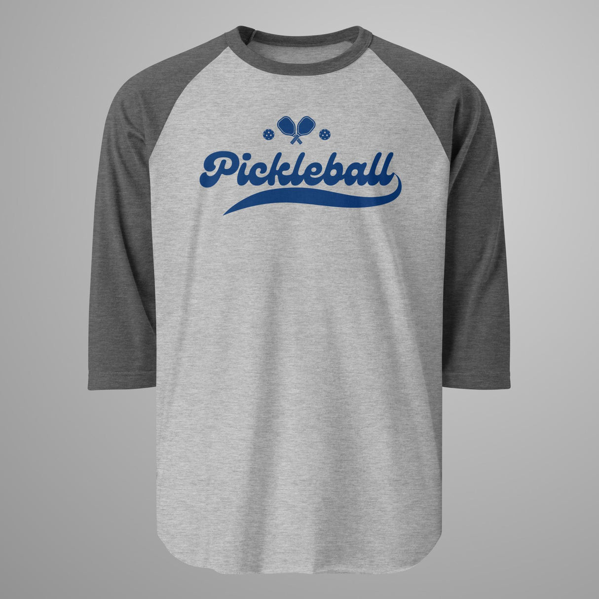 Pickleball Swoosh (Navy) 3/4 Sleeve Raglan Shirt