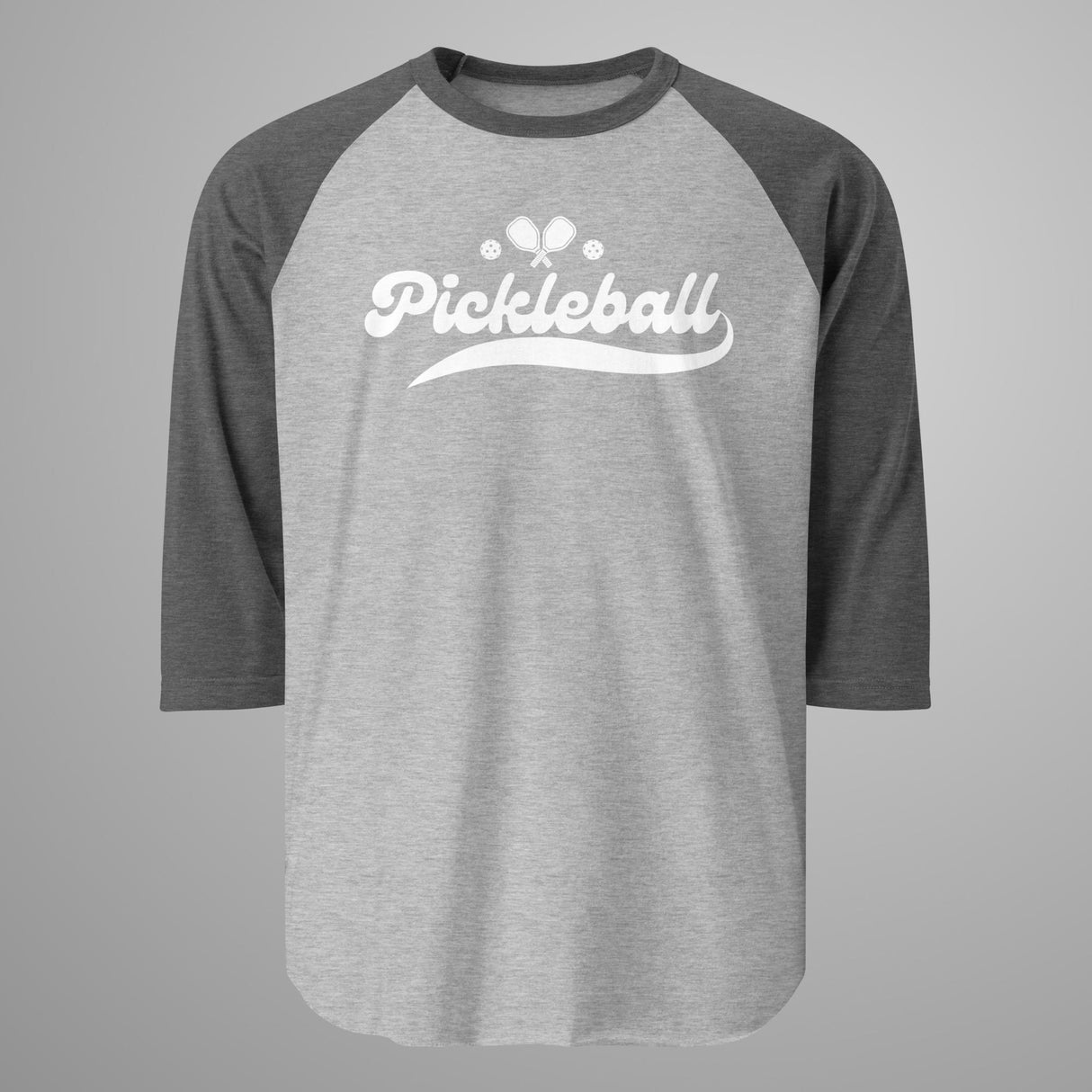 Pickleball Swoosh (White) 3/4 Sleeve Raglan Shirt