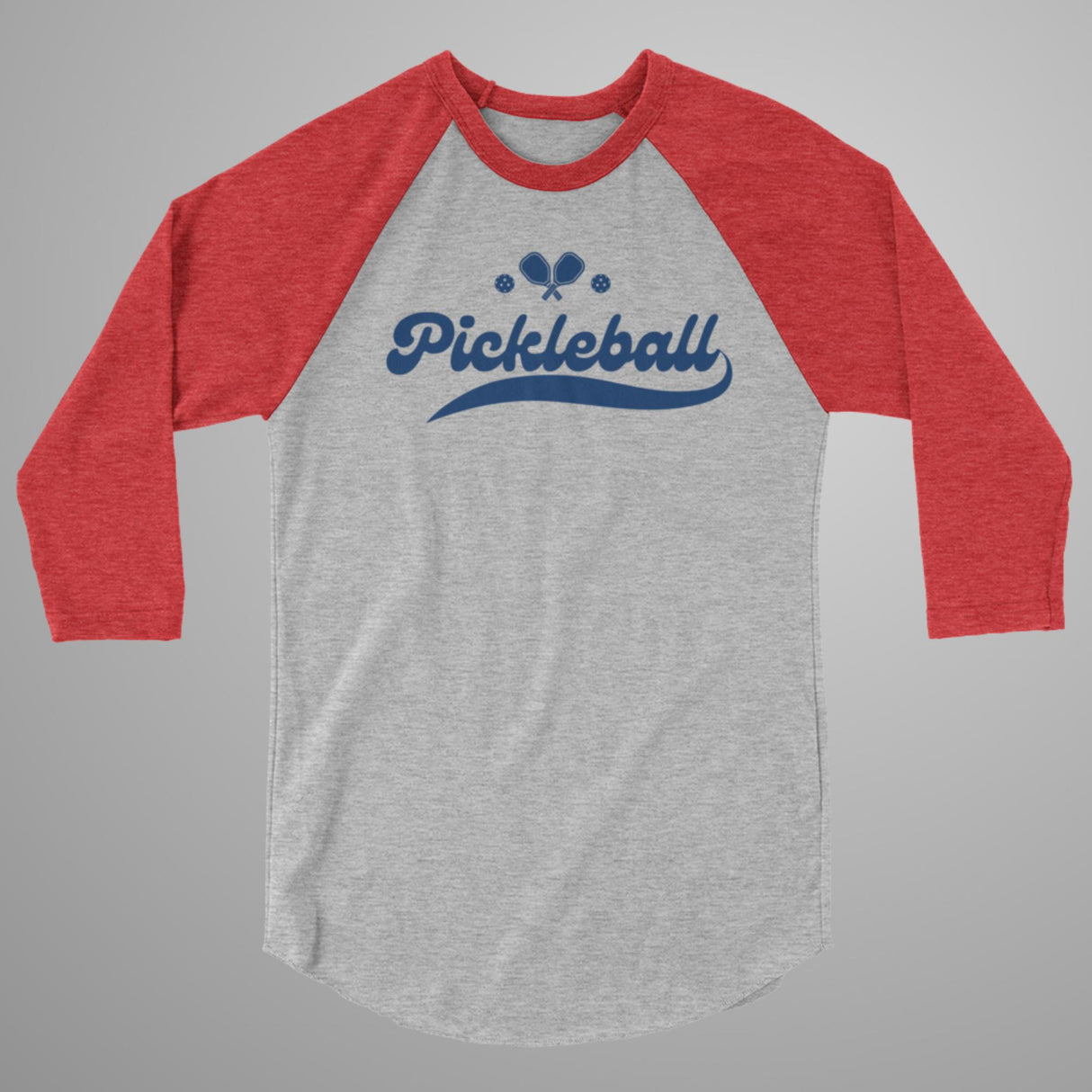 Navy Picklleball Swoosh 3/4 Sleeve Raglan Shirt