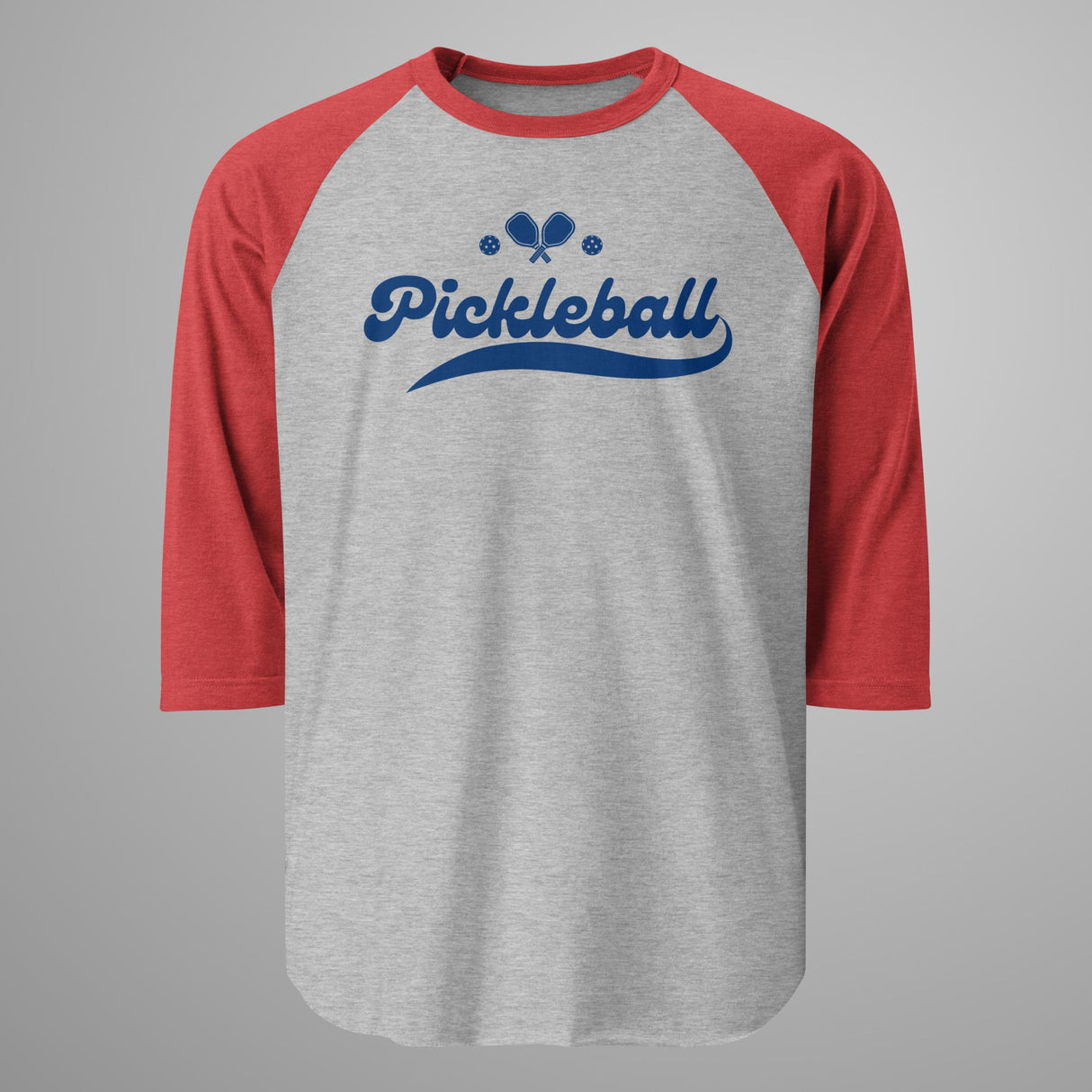 Pickleball Swoosh (Navy) 3/4 Sleeve Raglan Shirt