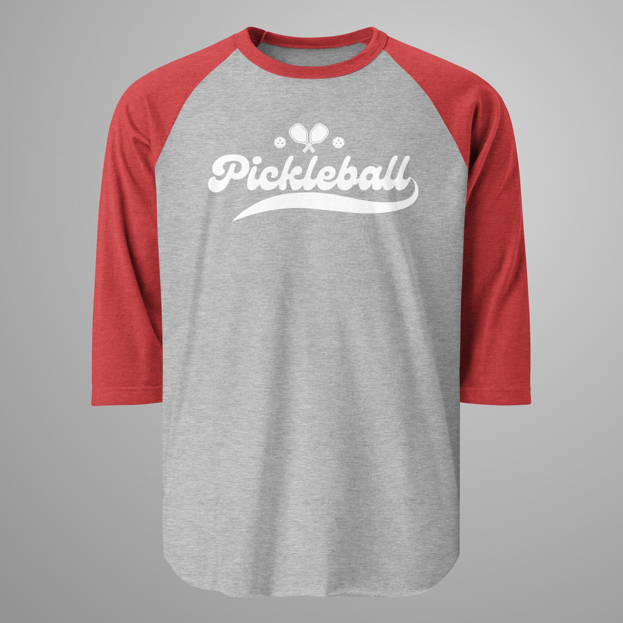 Pickleball Swoosh (White) 3/4 Sleeve Raglan Shirt