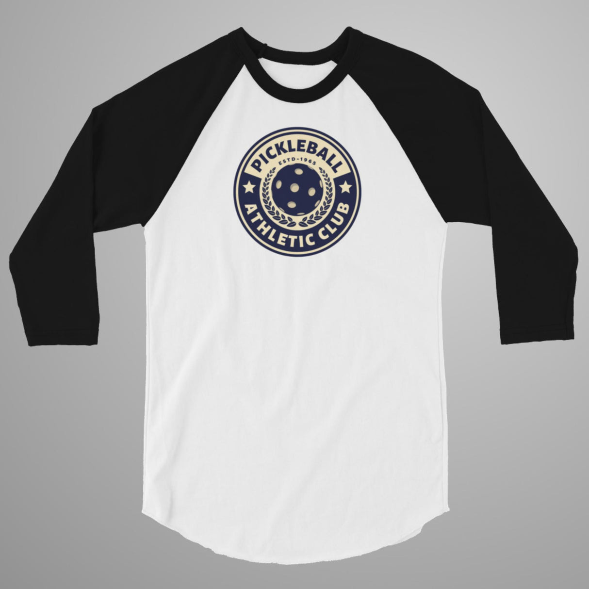 Retro Athletic Club Pickleball 3/4 Sleeve Raglan Shirt