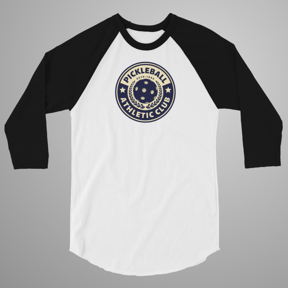 Retro Pickleball Athletic Club 3/4 Sleeve Raglan Shirt