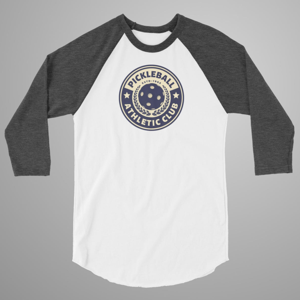 Retro Athletic Club Pickleball 3/4 Sleeve Raglan Shirt