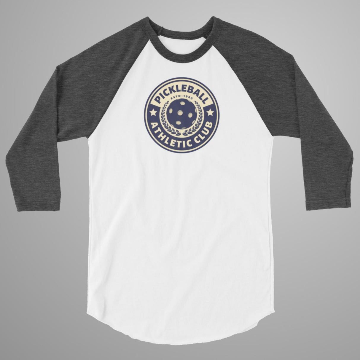 Retro Pickleball Athletic Club 3/4 Sleeve Raglan Shirt