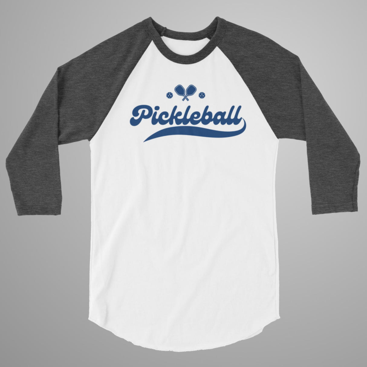 Navy Picklleball Swoosh 3/4 Sleeve Raglan Shirt