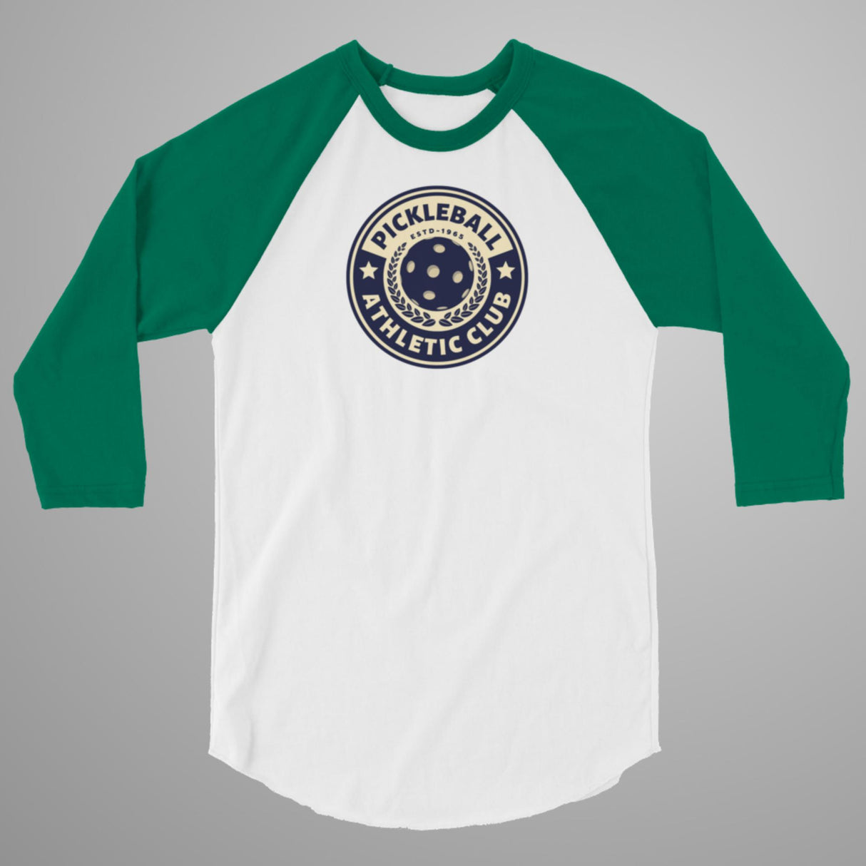 Retro Pickleball Athletic Club 3/4 Sleeve Raglan Shirt