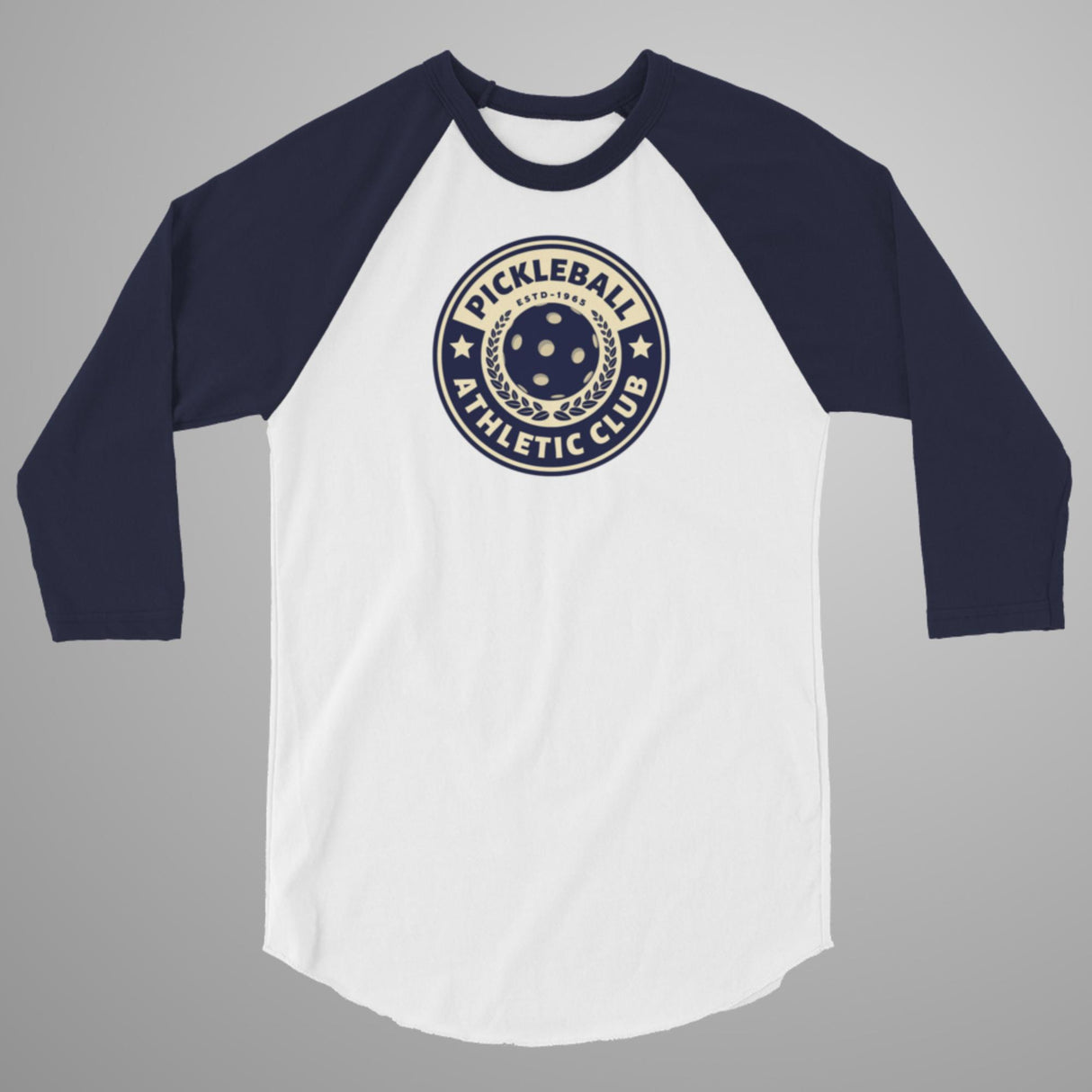 Retro Athletic Club Pickleball 3/4 Sleeve Raglan Shirt