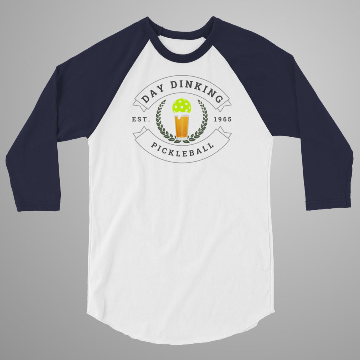 Day Dinking Beer Mug 3/4 Sleeve Raglan Shirt