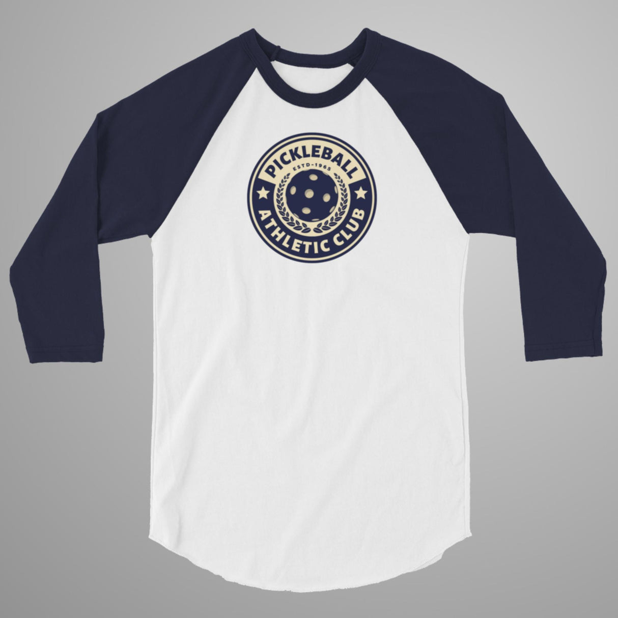 Retro Pickleball Athletic Club 3/4 Sleeve Raglan Shirt