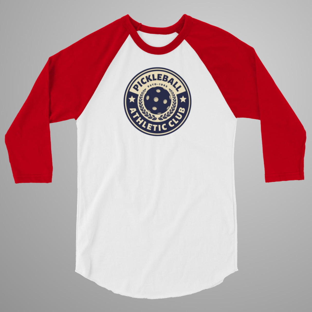 Retro Athletic Club Pickleball 3/4 Sleeve Raglan Shirt