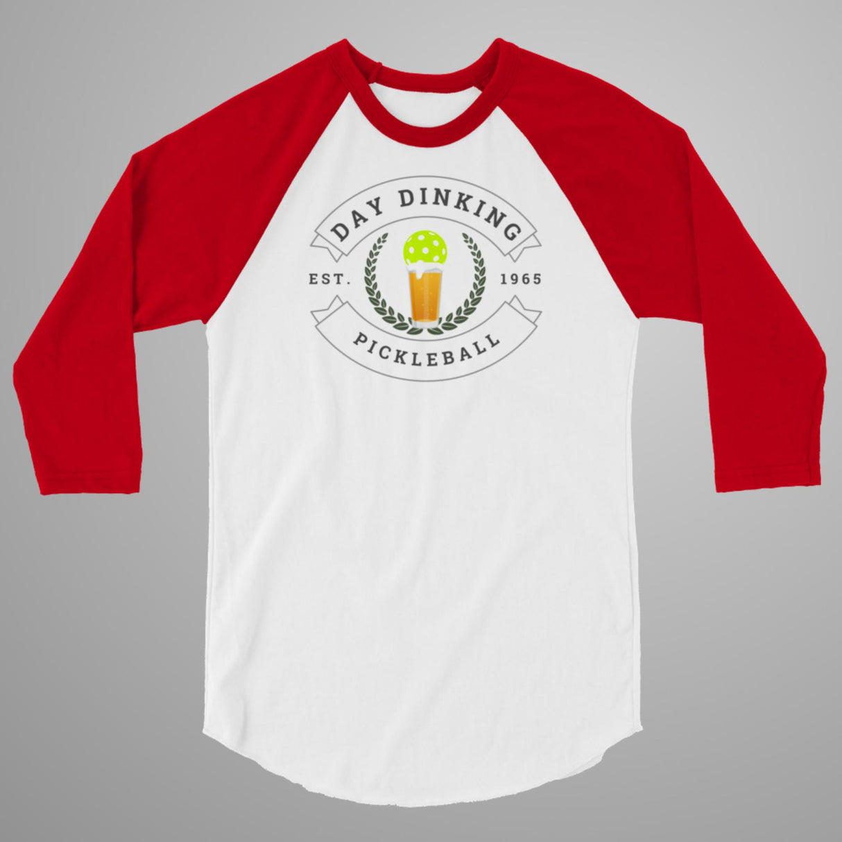 Day Dinking Beer Mug 3/4 Sleeve Raglan Shirt
