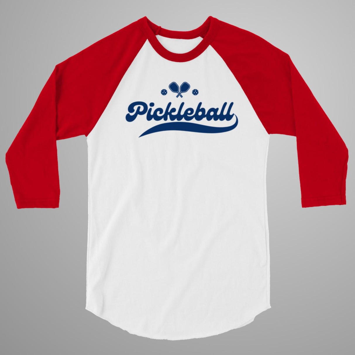 Navy Picklleball Swoosh 3/4 Sleeve Raglan Shirt