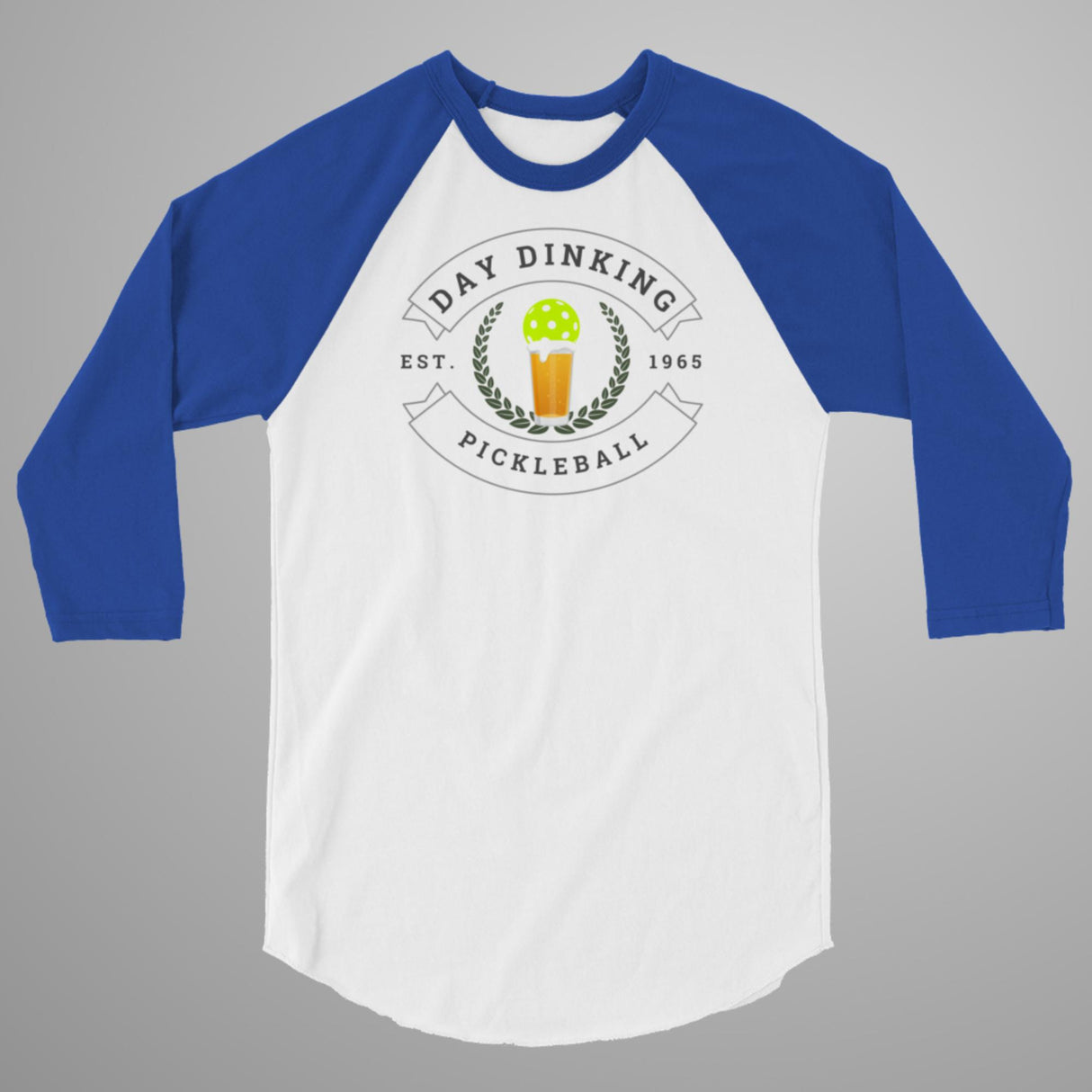 Day Dinking Beer Mug 3/4 Sleeve Raglan Shirt