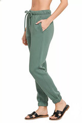 Après-Dink Fleece Joggers in Ash Jade