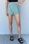 High Waistband Active Pickleball Shorts in Pastel Blue